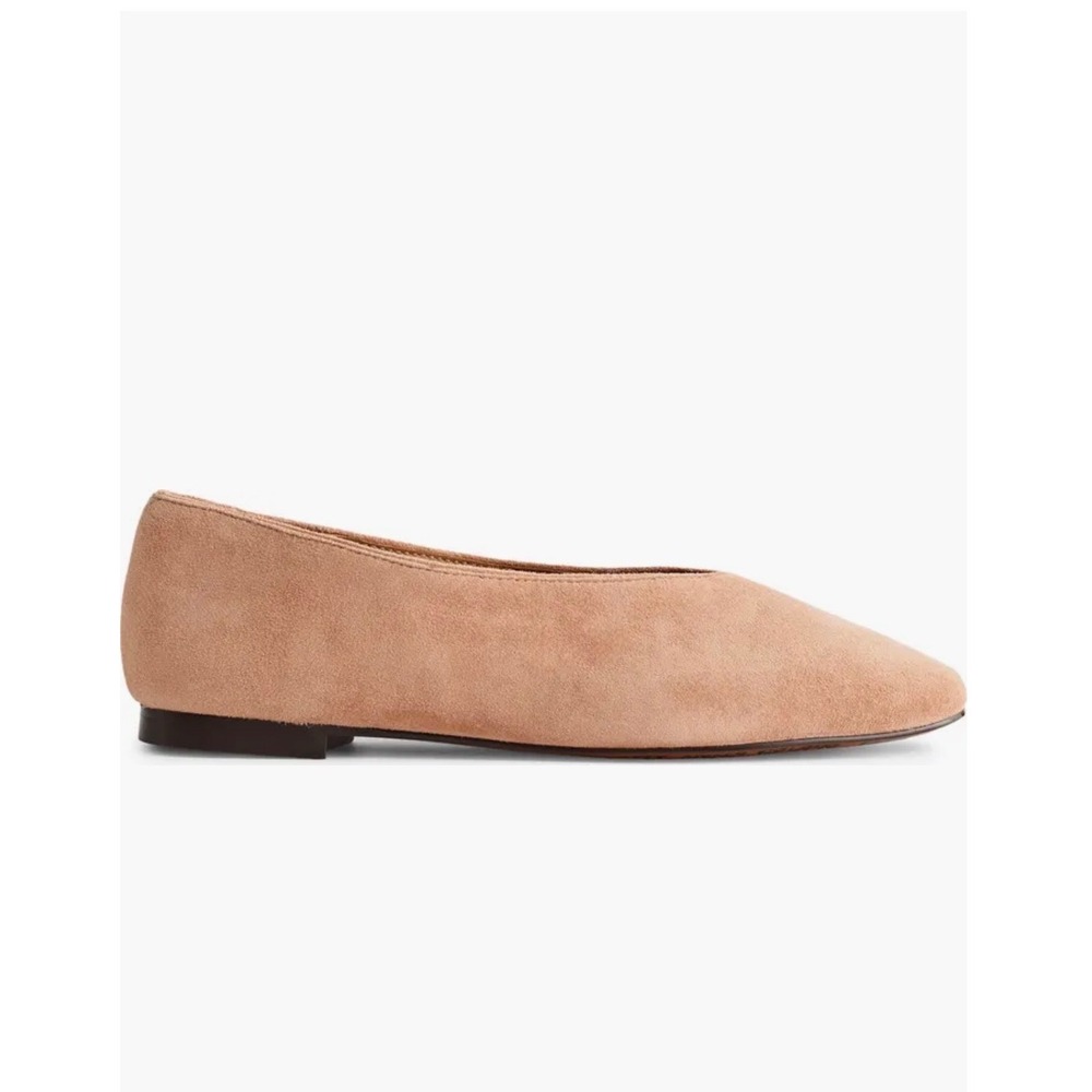 Madewell The Mylie Ballet Flat Suede Square Toe Rose Pink NX064 Womens 9
